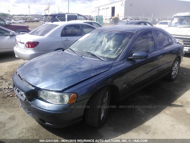 YV1RS592362536239 - 2006 VOLVO S60 2.5T BLUE photo 2