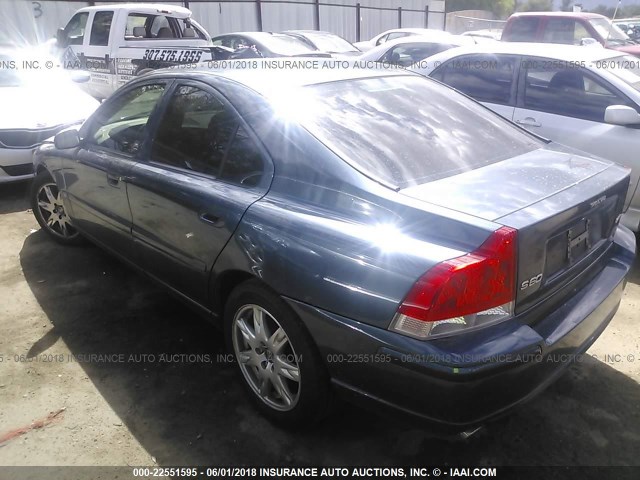 YV1RS592362536239 - 2006 VOLVO S60 2.5T BLUE photo 3
