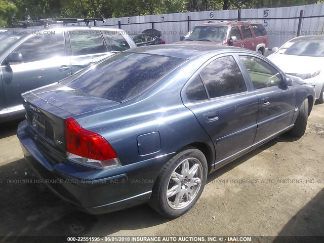 YV1RS592362536239 - 2006 VOLVO S60 2.5T BLUE photo 4
