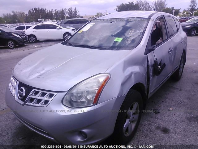 JN8AS5MT4CW280981 - 2012 NISSAN ROGUE S/SV SILVER photo 2