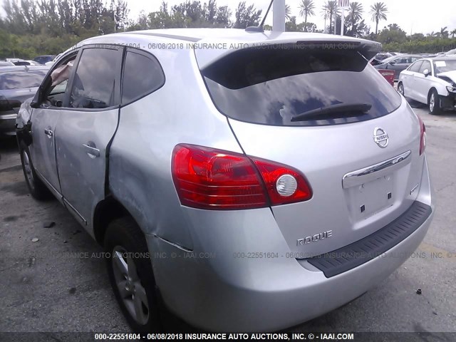 JN8AS5MT4CW280981 - 2012 NISSAN ROGUE S/SV SILVER photo 3