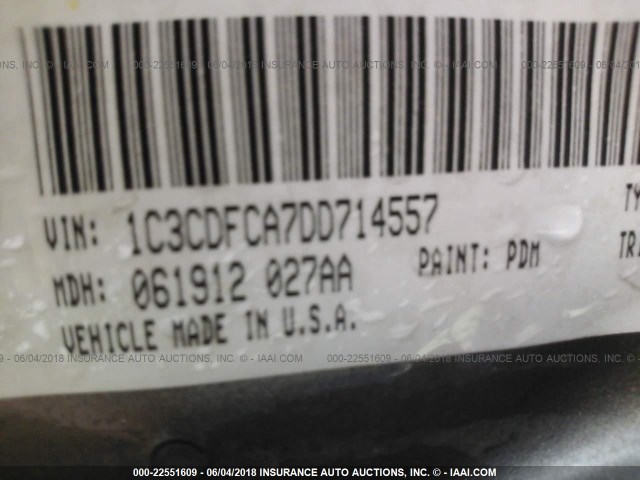 1C3CDFCA7DD714557 - 2013 DODGE DART LIMITED/R/T GRAY photo 9