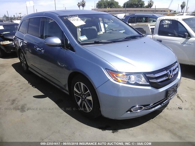 5FNRL5H99EB112755 - 2014 HONDA ODYSSEY TOURING/TOURING ELITE BLUE photo 1