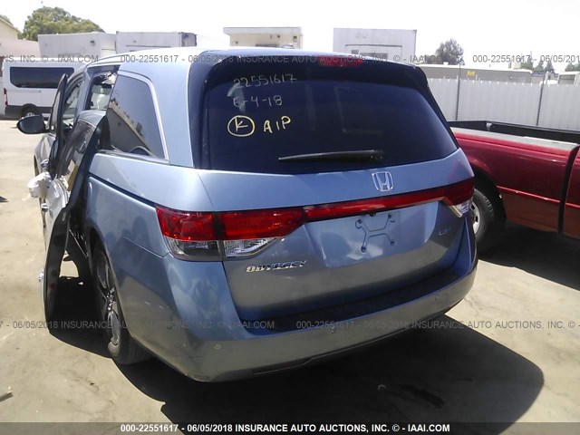 5FNRL5H99EB112755 - 2014 HONDA ODYSSEY TOURING/TOURING ELITE BLUE photo 3