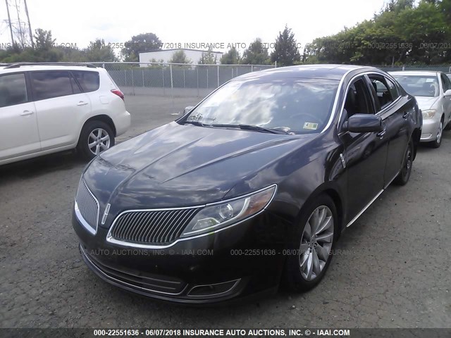 1LNHL9DK3DG601437 - 2013 LINCOLN MKS BLACK photo 2
