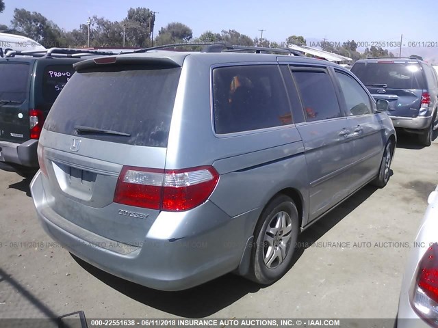 5FNRL38735B013318 - 2005 HONDA ODYSSEY EXL GRAY photo 4