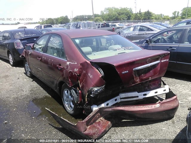 4T1BE32K92U626678 - 2002 TOYOTA CAMRY LE/XLE/SE წითელი ფოტო 3