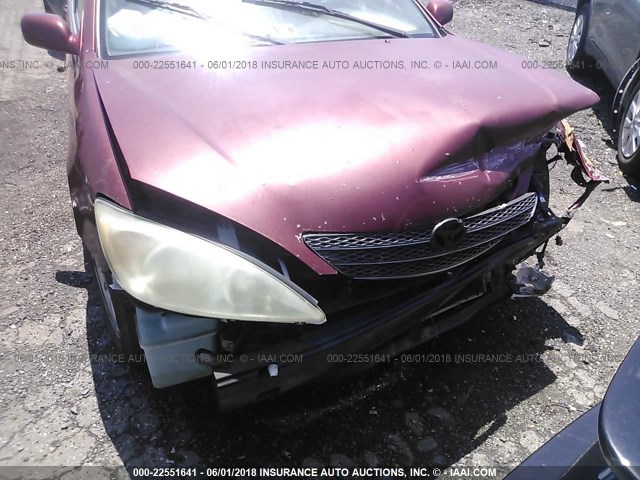 4T1BE32K92U626678 - 2002 TOYOTA CAMRY LE/XLE/SE წითელი ფოტო 6