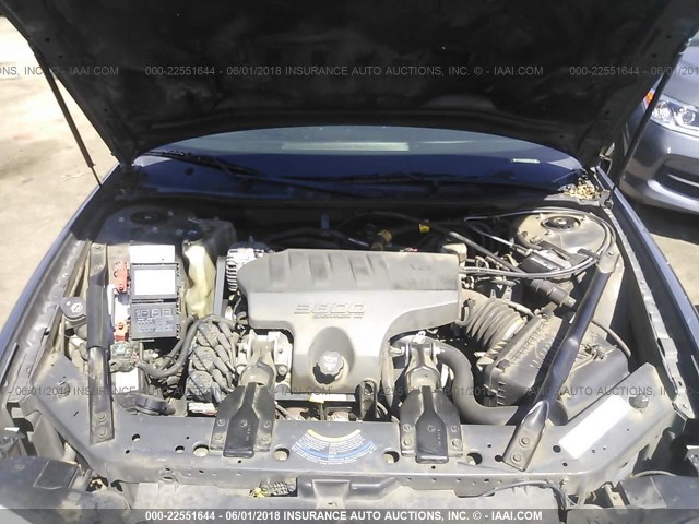 2G1WX12K649290100 - 2004 CHEVROLET MONTE CARLO SS ნაცრისფერი ფოტო 10