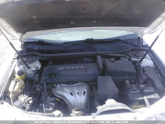 4T4BE46K78R040267 - 2008 TOYOTA CAMRY CE/LE/XLE/SE WHITE photo 10