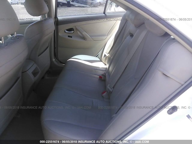 4T4BE46K78R040267 - 2008 TOYOTA CAMRY CE/LE/XLE/SE WHITE photo 8