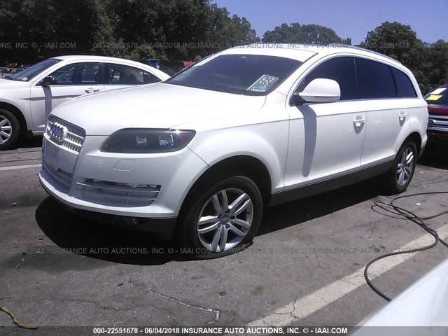 WA1AY74L39D027963 - 2009 AUDI Q7 3.6 QUATTRO WHITE photo 2