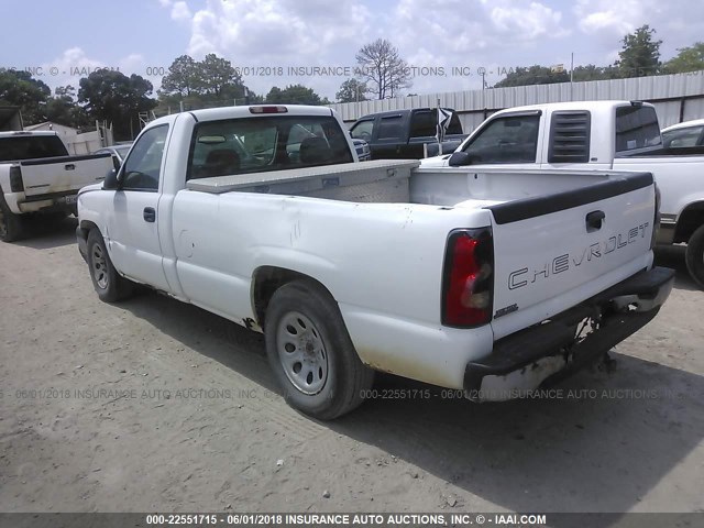 1GCEC14V97Z121043 - 2007 CHEVROLET SILVERADO C1500 CLASSIC WHITE photo 3
