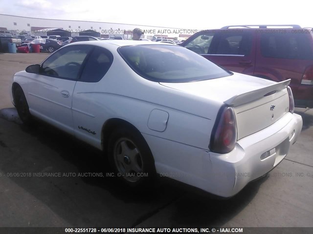 2G1WW12E039101727 - 2003 CHEVROLET MONTE CARLO LS თეთრი ფოტო 3