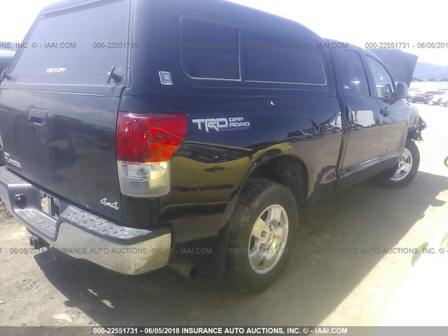 5TFUY5F14CX261683 - 2012 TOYOTA TUNDRA DOUBLE CAB SR5 BLACK photo 4