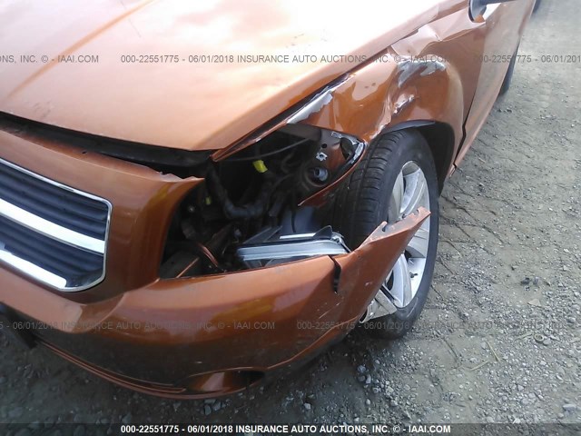 1B3CB3HA3BD255115 - 2011 DODGE CALIBER MAINSTREET ORANGE photo 6