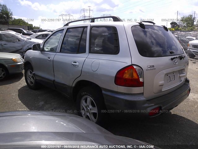 KM8SC73E63U492767 - 2003 HYUNDAI SANTA FE GLS/LX SILVER photo 3