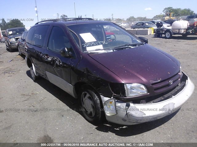 4T3ZF13C2YU171745 - 2000 TOYOTA SIENNA LE/XLE MAROON photo 1