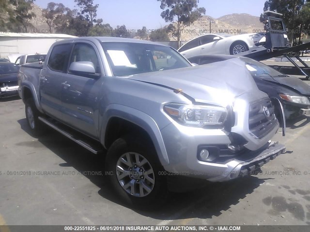 5TFAZ5CN3HX032314 - 2017 TOYOTA TACOMA DBL CAB/SR5/TRD SPORT/OR SILVER photo 1