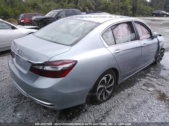 1HGCR2F93GA009074 - 2016 HONDA ACCORD EXL SILVER photo 4