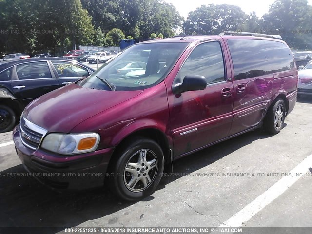 1GNDV33E95D110970 - 2005 CHEVROLET VENTURE LT RED photo 2