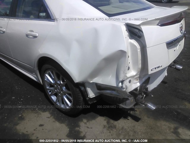 1G6DS5ED0B0110430 - 2011 CADILLAC CTS PREMIUM COLLECTION WHITE photo 6