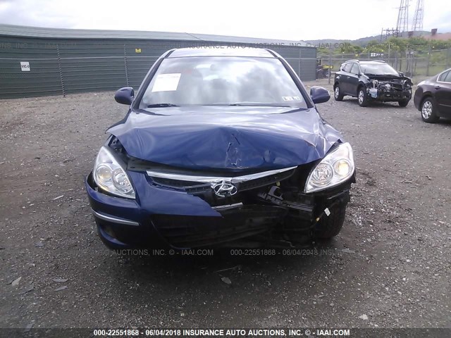 KMHDB8AE6BU108456 - 2011 HYUNDAI ELANTRA TOURING GLS BLUE photo 6