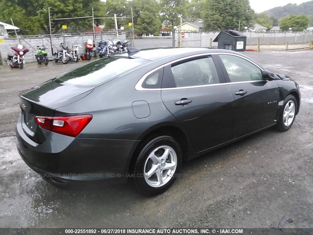 1G1ZB5ST9HF226593 - 2017 CHEVROLET MALIBU LS 灰色 照片 4