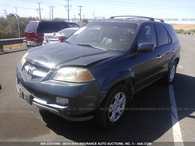 2HNYD18816H517104 - 2006 ACURA MDX TOURING GRAY photo 2