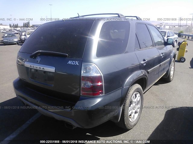 2HNYD18816H517104 - 2006 ACURA MDX TOURING GRAY photo 4