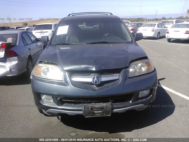 2HNYD18816H517104 - 2006 ACURA MDX TOURING GRAY photo 6