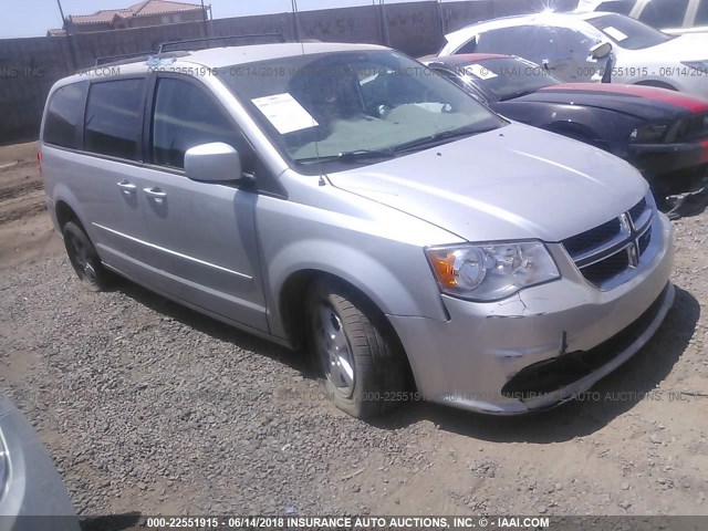 2C4RDGCG5CR253290 - 2012 DODGE GRAND CARAVAN SXT SILVER photo 1