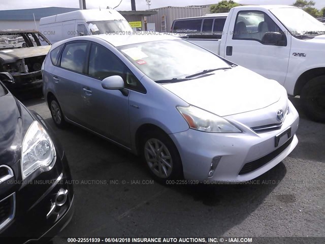 JTDZN3EU8C3177582 - 2012 TOYOTA PRIUS V SILVER photo 1