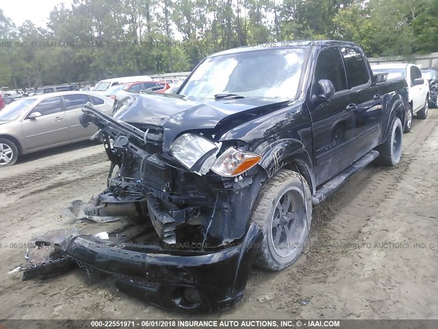 5TBET34186S559487 - 2006 TOYOTA TUNDRA DOUBLE CAB SR5 BLACK photo 2