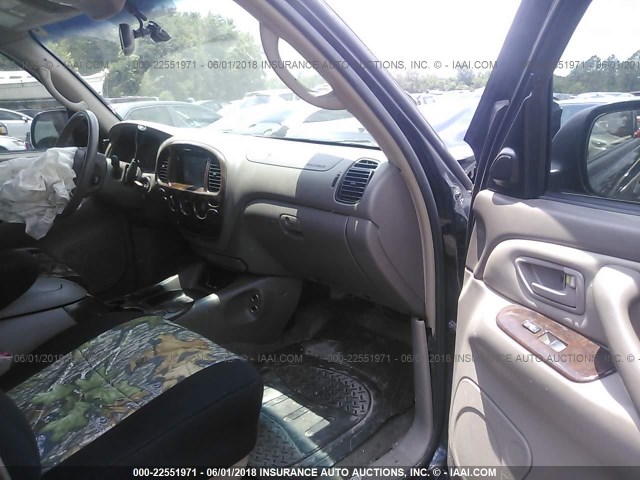 5TBET34186S559487 - 2006 TOYOTA TUNDRA DOUBLE CAB SR5 BLACK photo 5