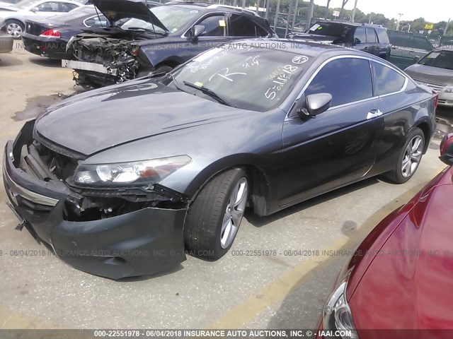 1HGCS2B8XBA006120 - 2011 HONDA ACCORD EXL GRAY photo 2