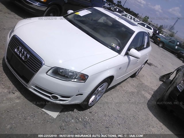 WAUAF78E97A197215 - 2007 AUDI A4 2/TURBO WHITE photo 2