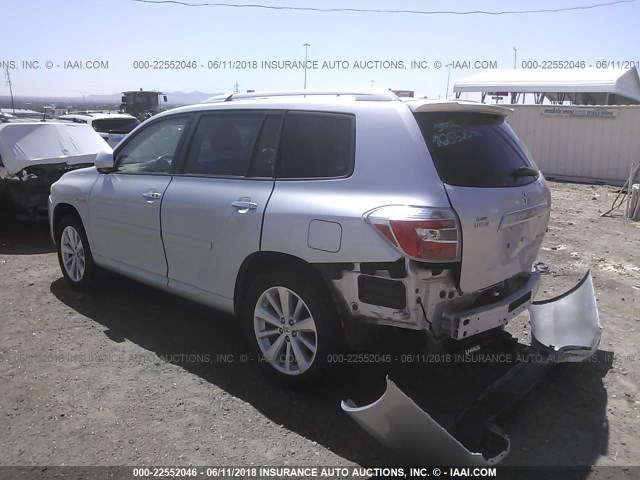 JTEEW44A792031922 - 2009 TOYOTA HIGHLANDER HYBRID LIMITED GRAY photo 3