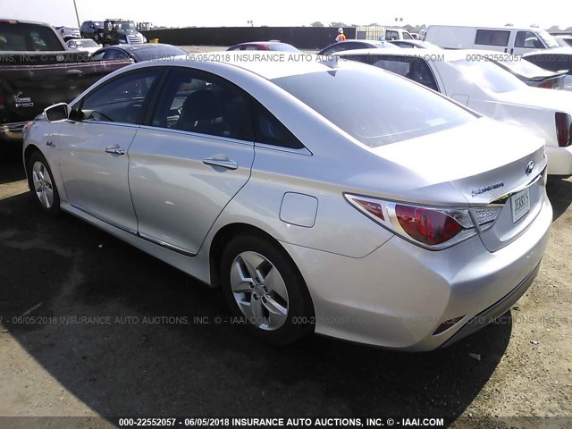 KMHEC4A41CA033136 - 2012 HYUNDAI SONATA HYBRID SILVER photo 3