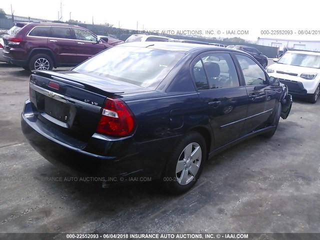 1G1ZT51856F142228 - 2006 CHEVROLET MALIBU LT Dark Blue photo 4