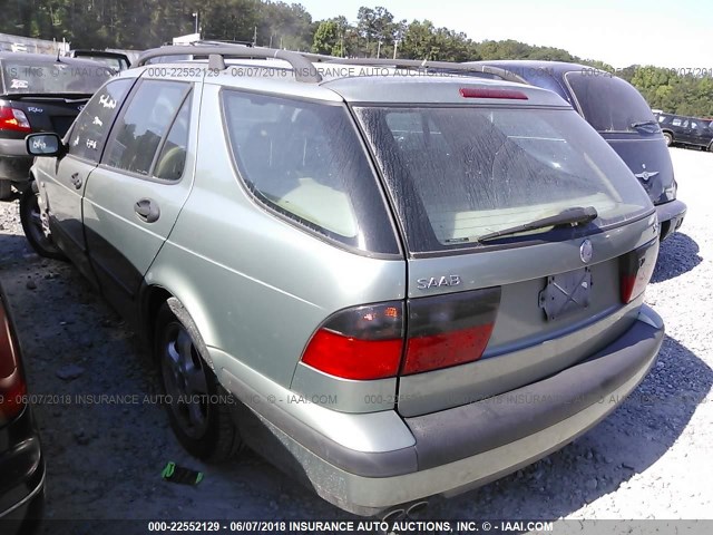 YS3EF58Z213039864 - 2001 SAAB 9-5 SE GREEN photo 3