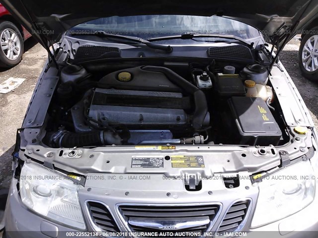 YS3ED49A053529833 - 2005 SAAB 9-5 ARC GRAY photo 10