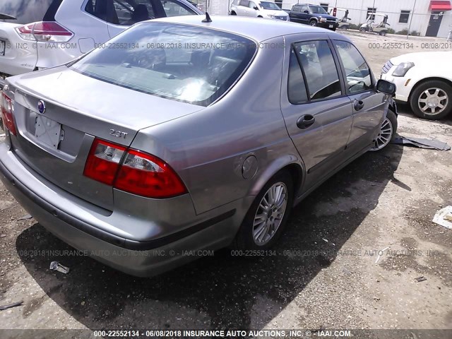 YS3ED49A053529833 - 2005 SAAB 9-5 ARC GRAY photo 4