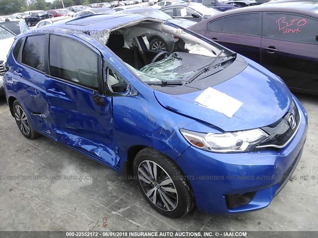 JHMGK5H79HS010452 - 2017 HONDA FIT EX/EXL BLUE photo 1