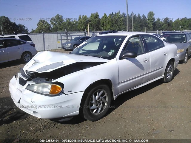 1G2NF52E34M536115 - 2004 PONTIAC GRAND AM SE1 WHITE photo 2