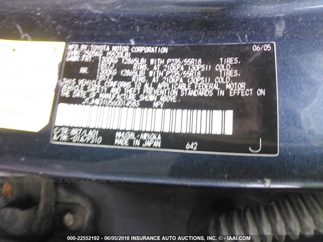 JTJHW31U560014583 - 2006 LEXUS RX 400 BLUE photo 9