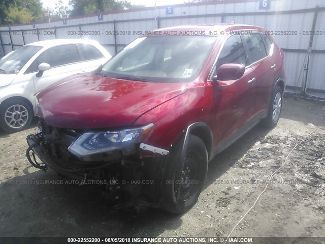 5N1AT2MT4HC811270 - 2017 NISSAN ROGUE S/SL RED photo 2