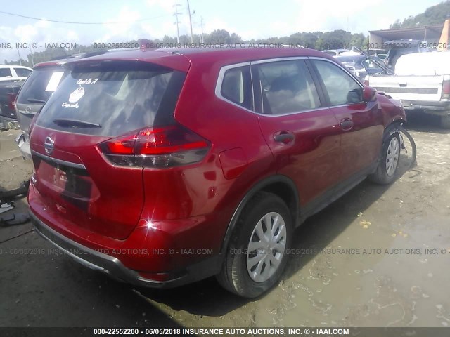 5N1AT2MT4HC811270 - 2017 NISSAN ROGUE S/SL RED photo 4