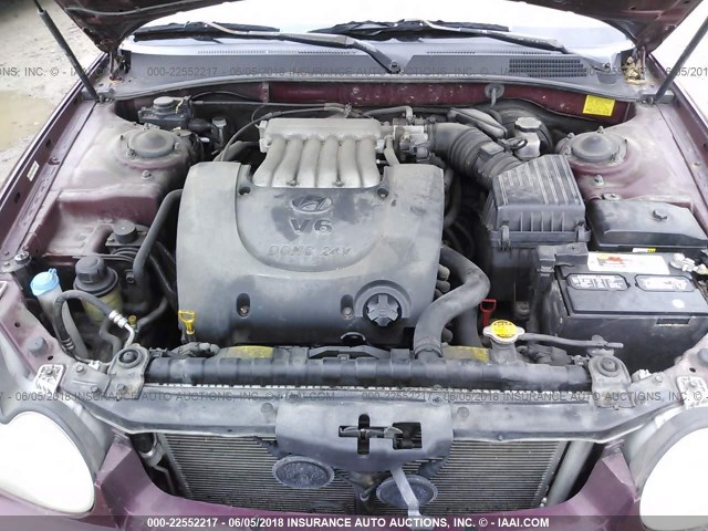 KMHWF35H45A095667 - 2005 HYUNDAI SONATA GLS/LX MAROON photo 10