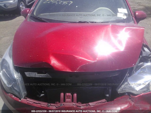 KNADM4A39D6211252 - 2013 KIA RIO LX RED photo 10